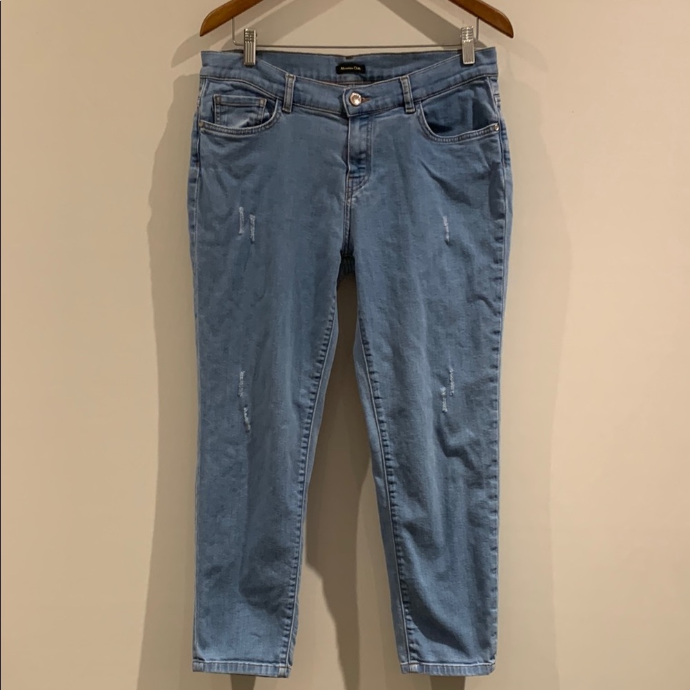 Massimo Dutti Blue Ankle Cropped Jeans
